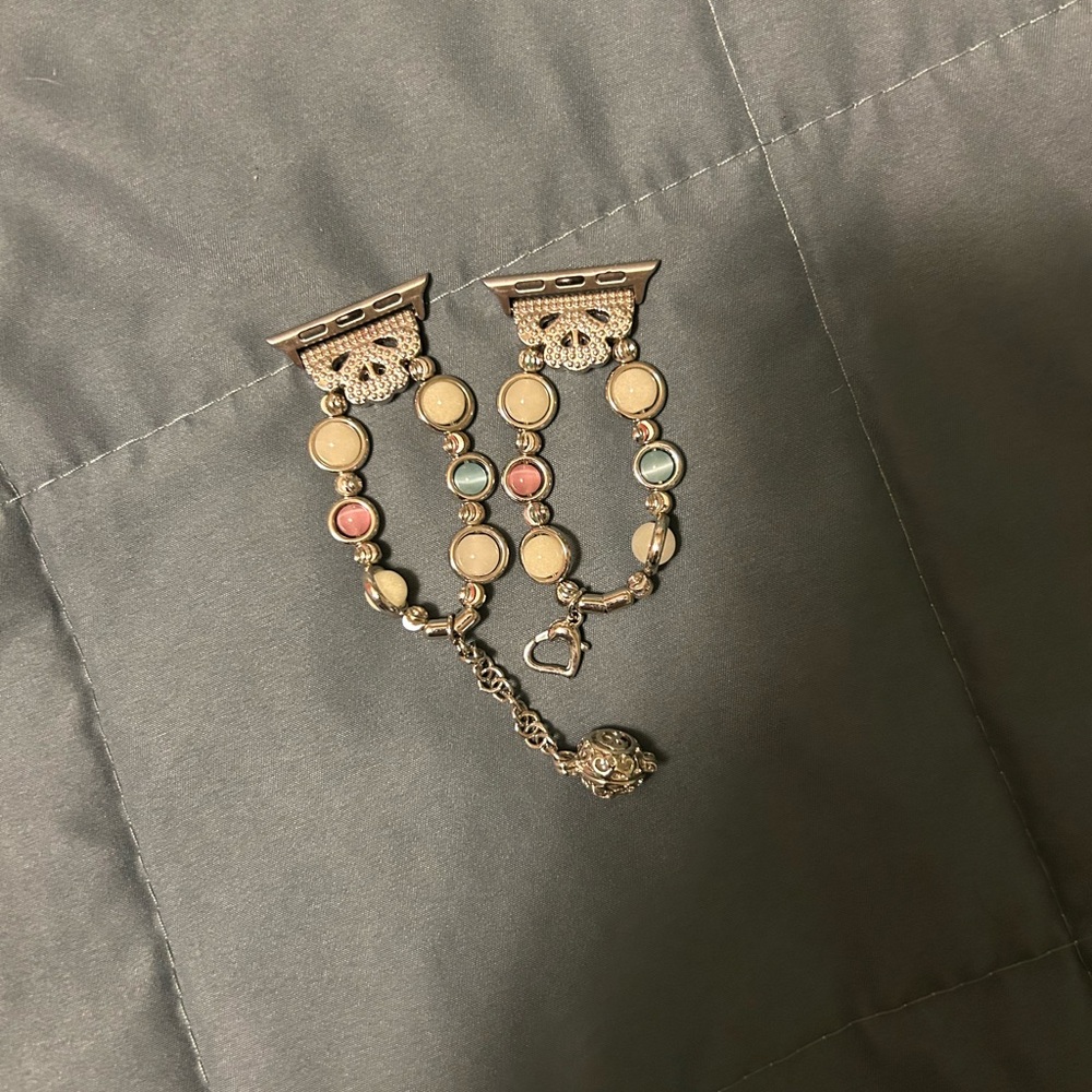 Vintage Charm Bracelet with Multicolor Accents